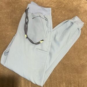 Dusty Blue XS Tall Figs limited edition joggers